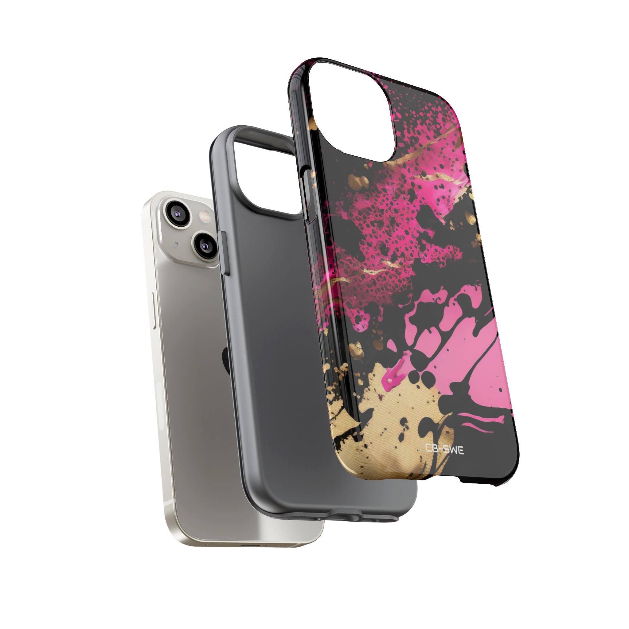 Dynamic Splatter Elegance - iPhone Case