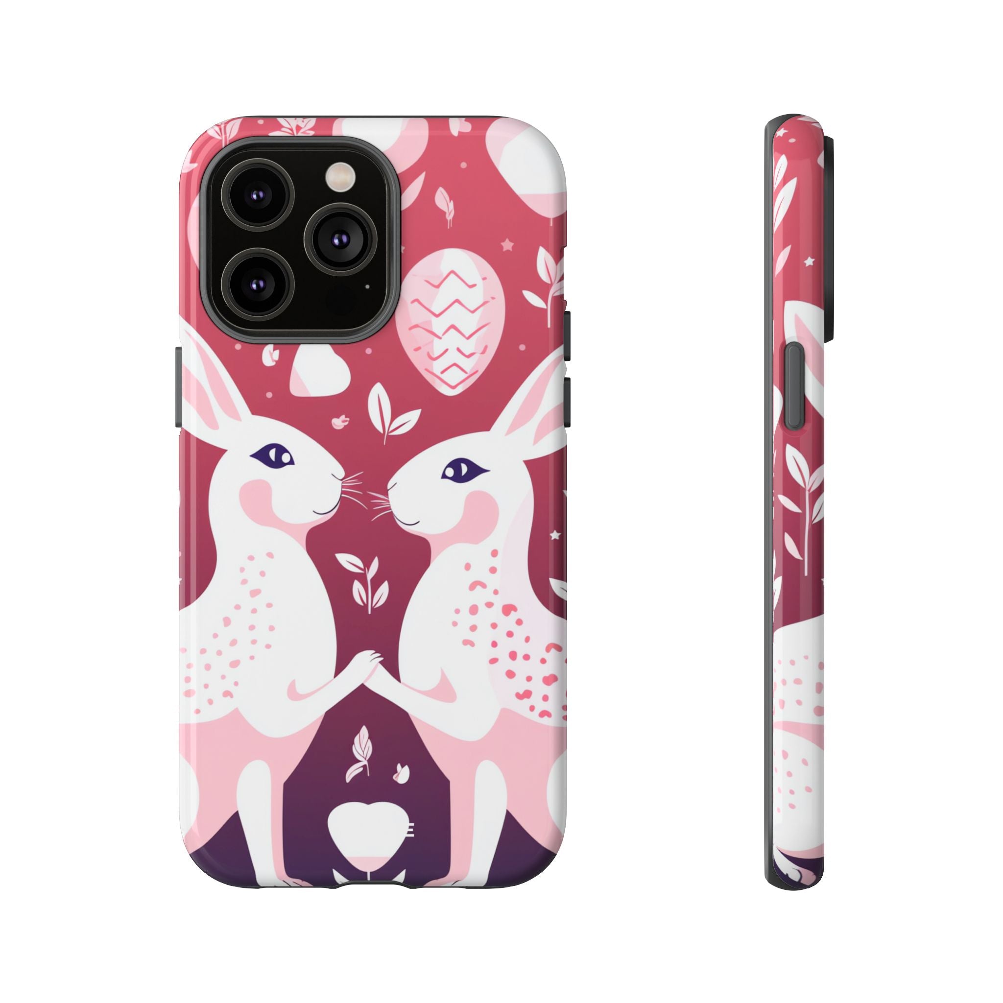 Rabbits Share Joy - iPhone Case