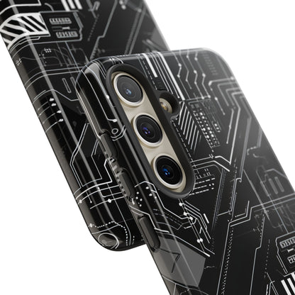 Futuristic Circuit Grid Samsung S24 - Tough
