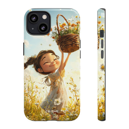 Joyful Girl Leaps - iPhone Case