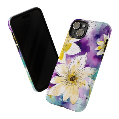 Vibrant Watercolor Flowers - iPhone Case