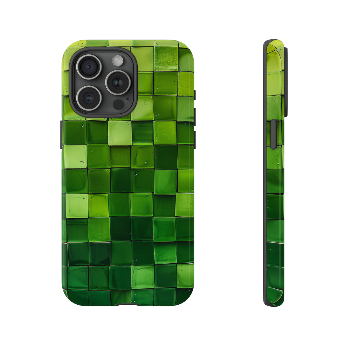 Emerald Square: Green Gradient - Protective Phone Case