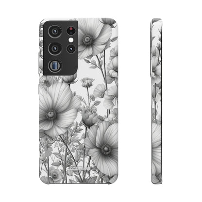 Monochrome Flora | Slim Phone Case for Samsung