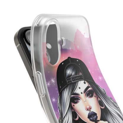 Silver Sip Nebula iPhone 16 Plus Case - Soft
