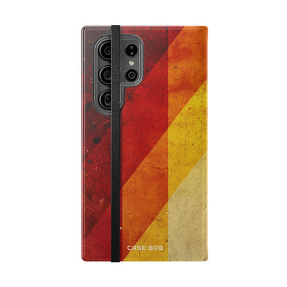 Crimson Stripes - Samsung S23 Ultra Case - Wallet