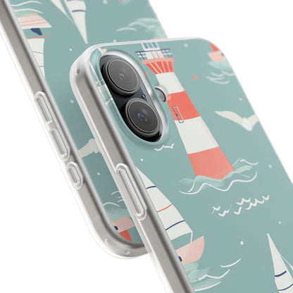 Lighthouse Nautical Charm - Flexi iPhone 16 Phone Case