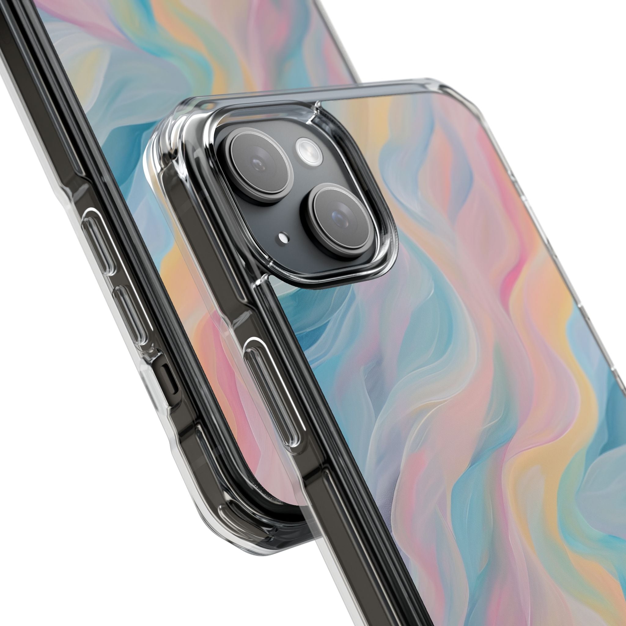 Dreamy Pastel Swirls - Clear Impact iPhone 15 Phone Case