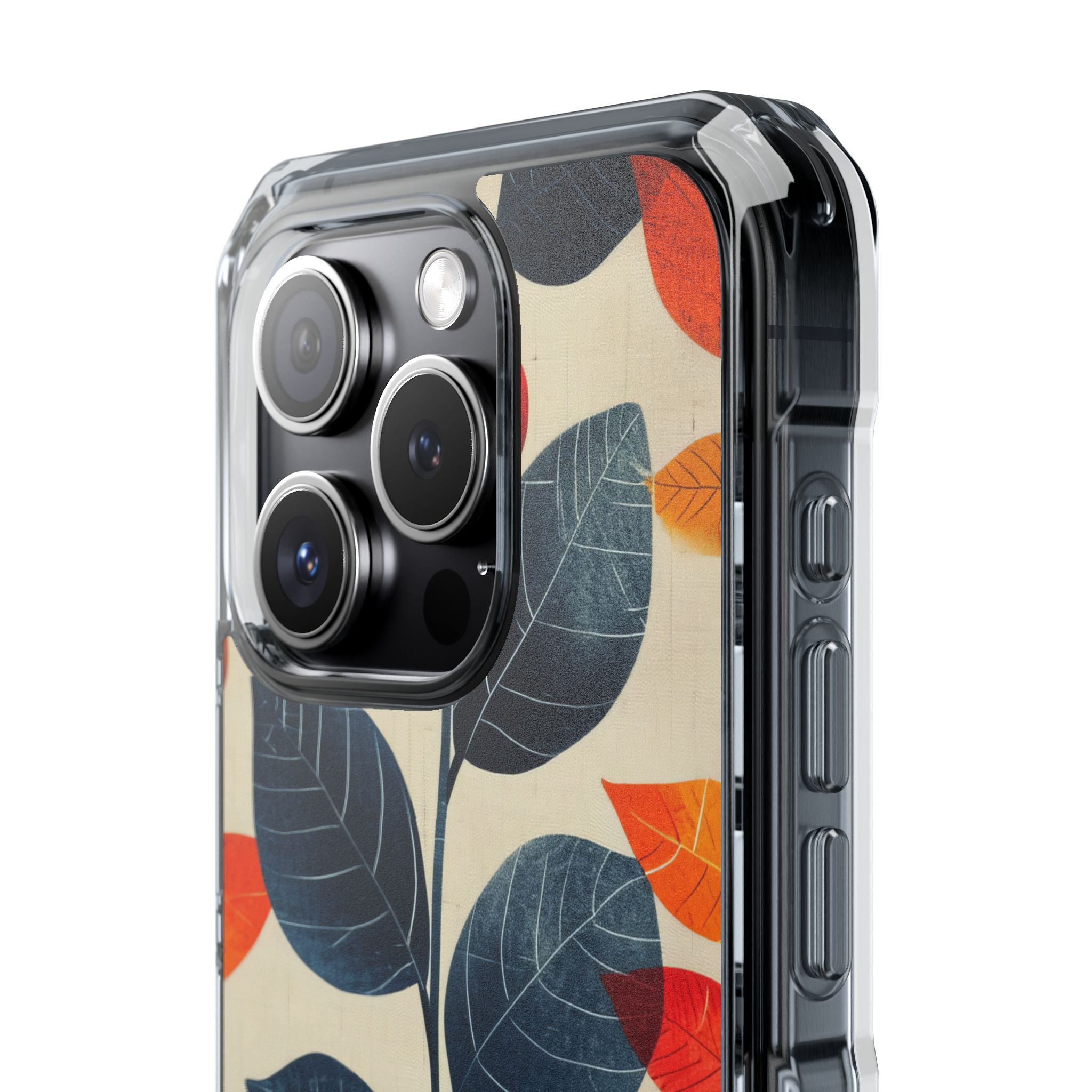 Autumn Nature Pattern - Clear Impact iPhone 15 Phone Case