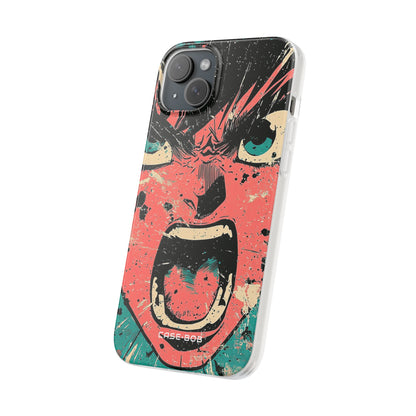 Screaming Face Pink iPhone 15 Plus Case - Soft