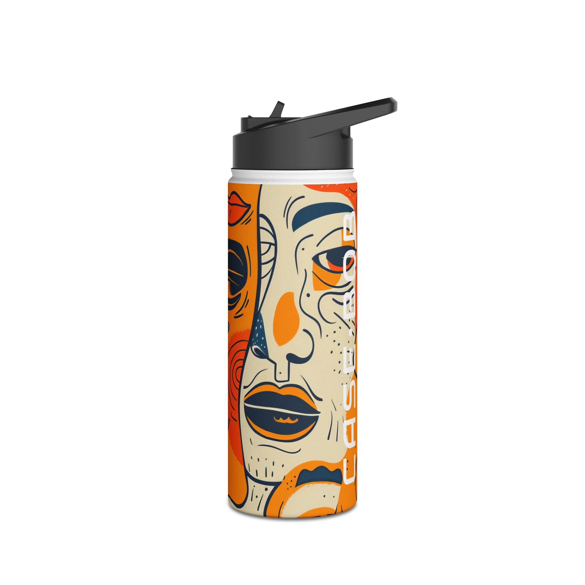 Overlapping Faces - Stainless Steel Water Bottle