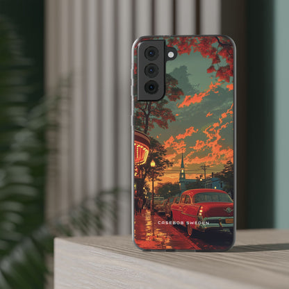 Mid-Century Nostalgia Streetscape Samsung S21 - Flexi Phone Case