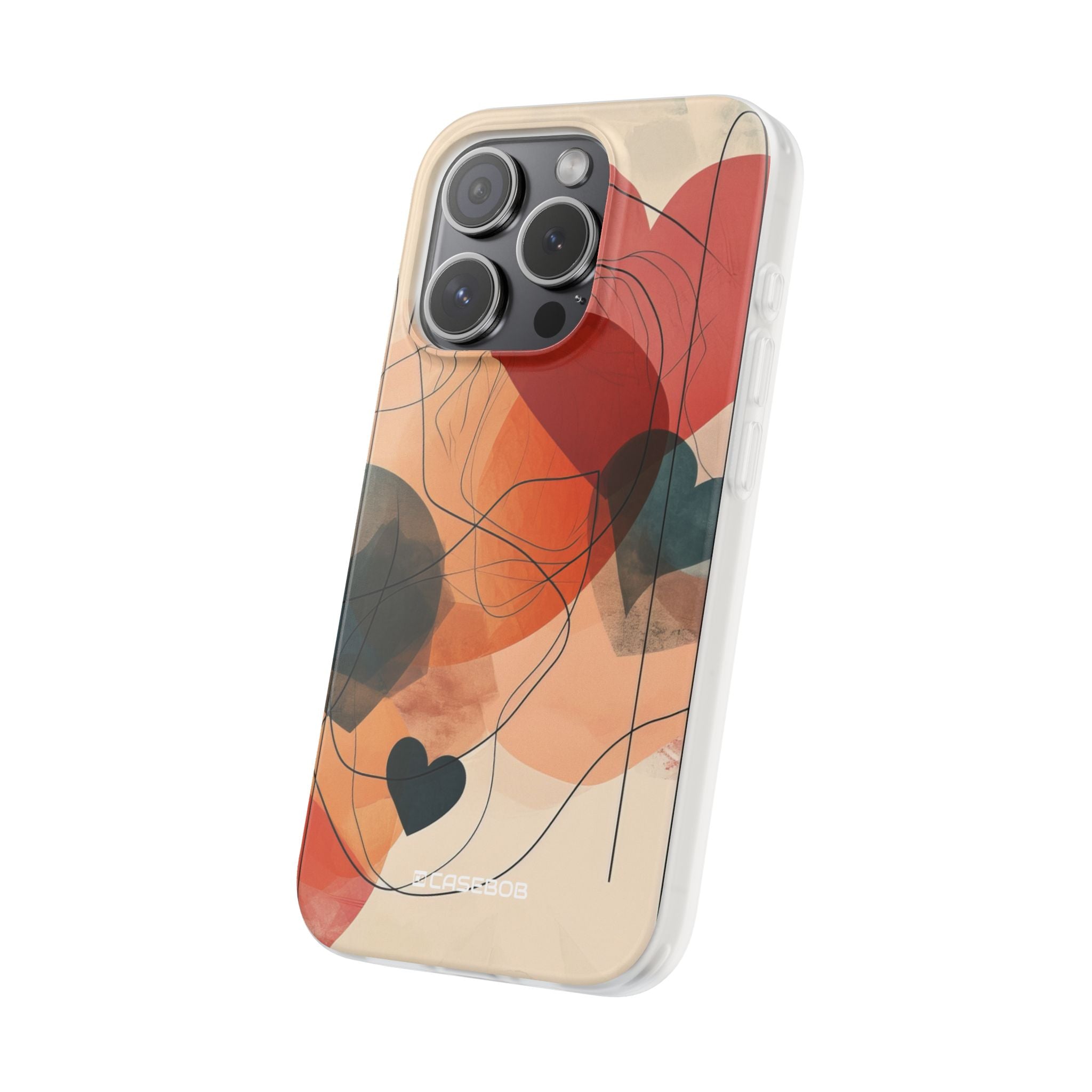 Abstract Heart Harmony - Flexi iPhone 16 Phone Case