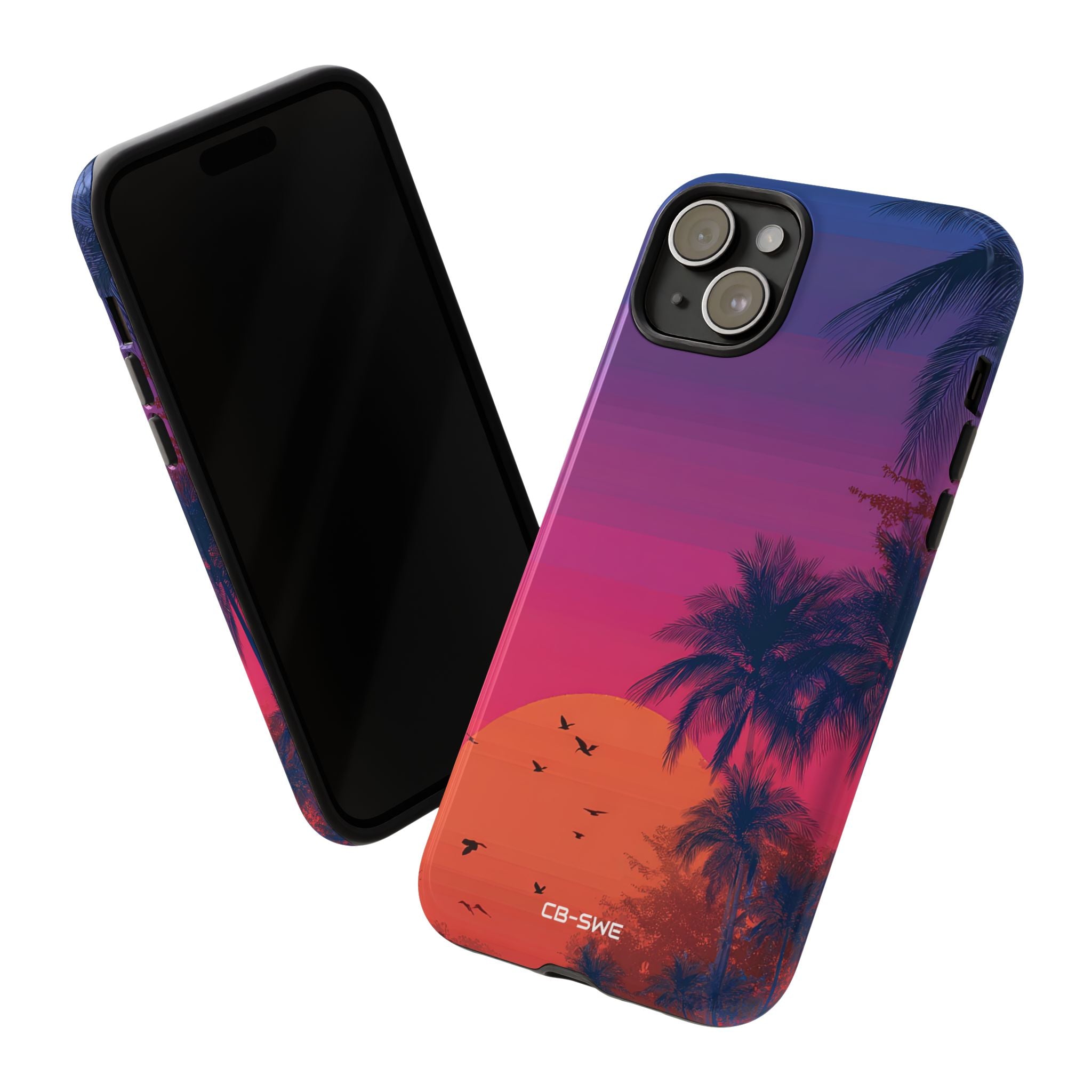 Tropical Sunset Silhouettes - iPhone Case