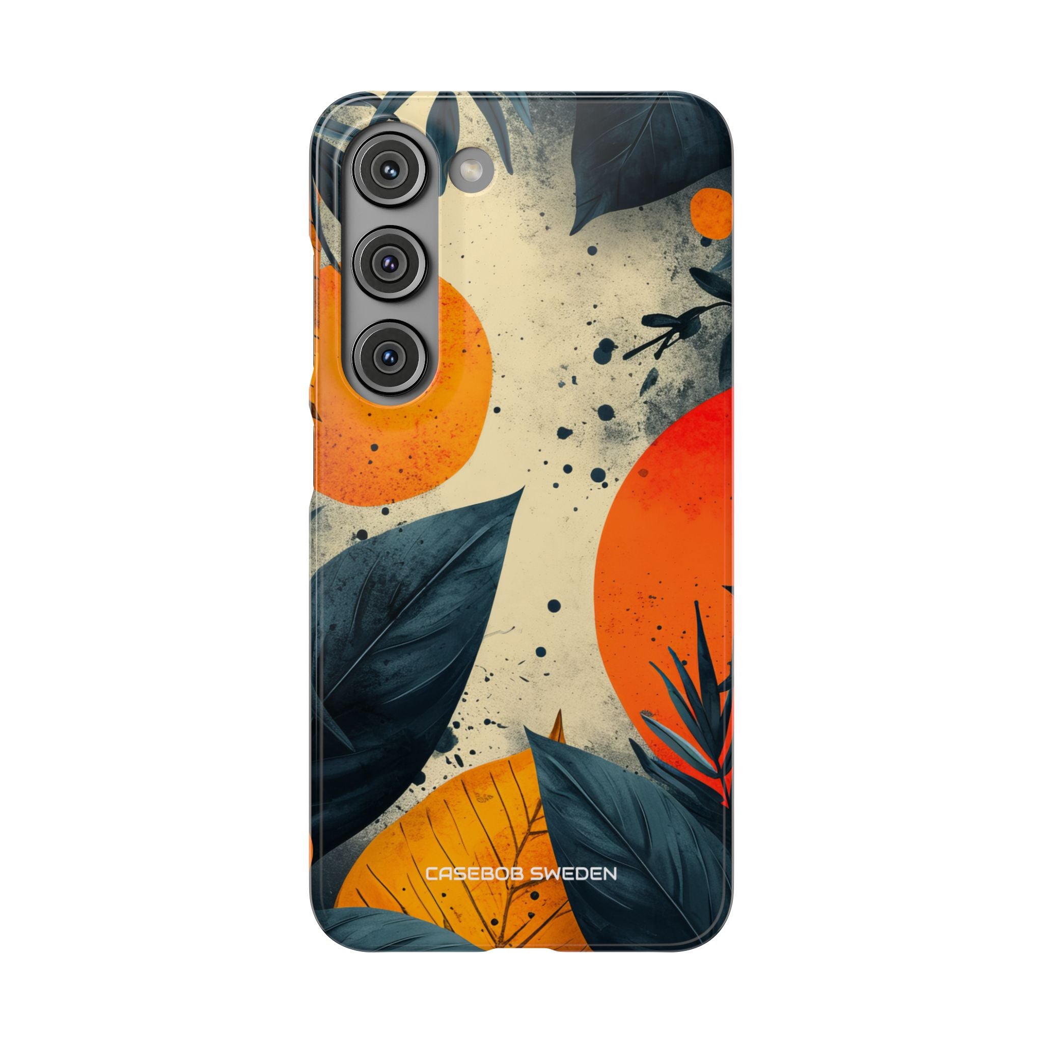 Tropical Blue Leaves - Slim Samsung S23 Phone Case