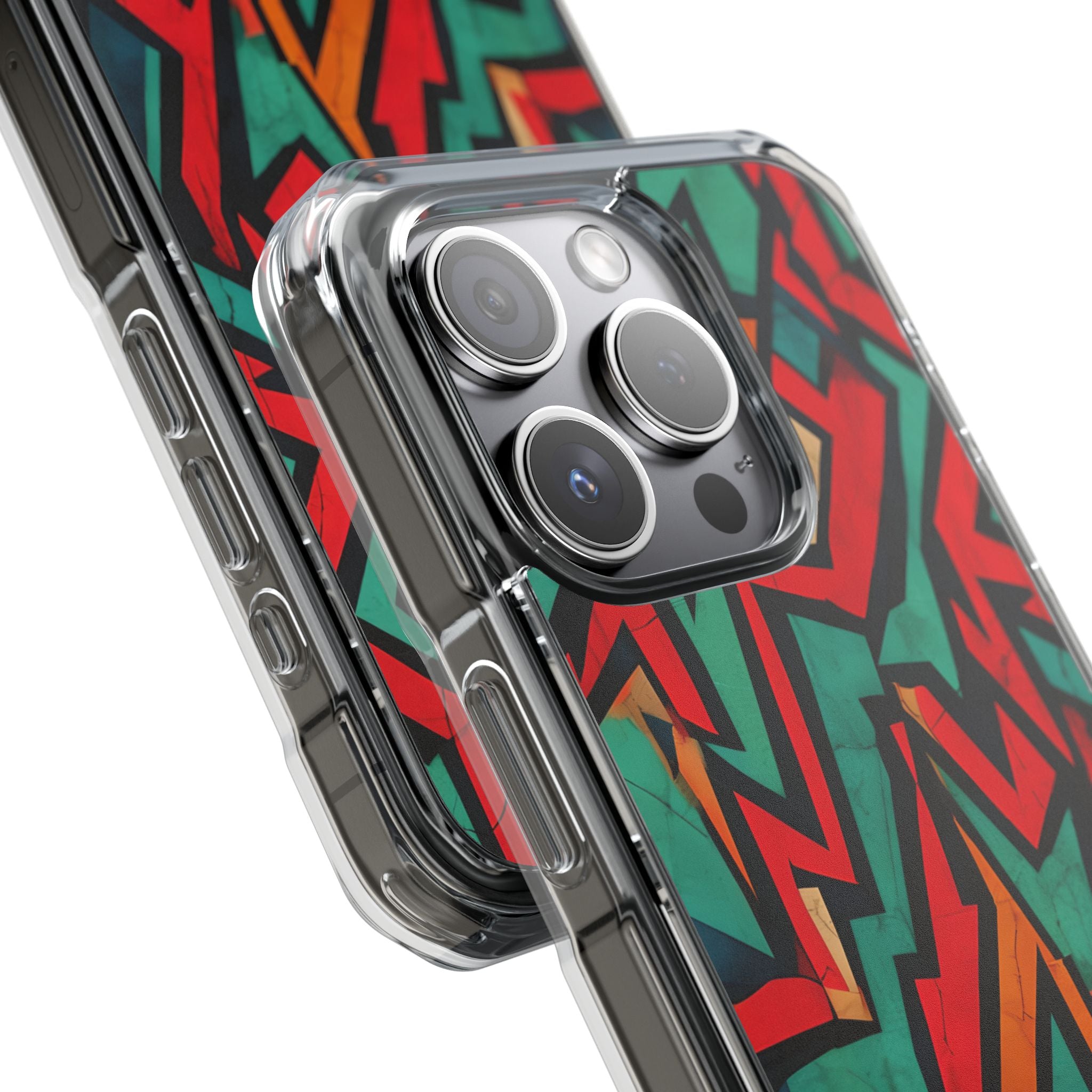 Crimson Zigzag iPhone 15 Pro Case - Impact