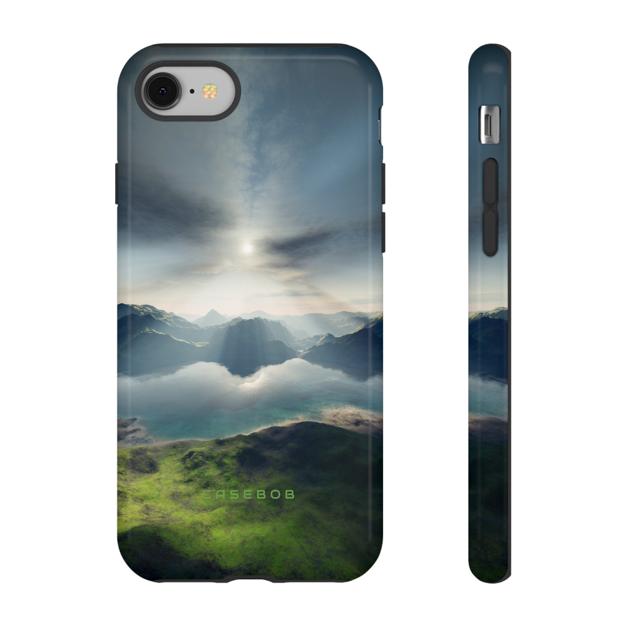 Landscape with Lake & Sun - Protective Phone Case