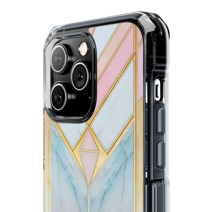 Gold Pink Art Deco - Clear Impact iPhone 14 Phone Case