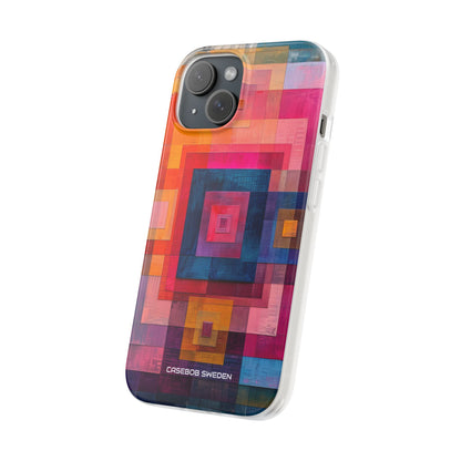 Vibrant Geometry - Flexi iPhone 15 Phone Case