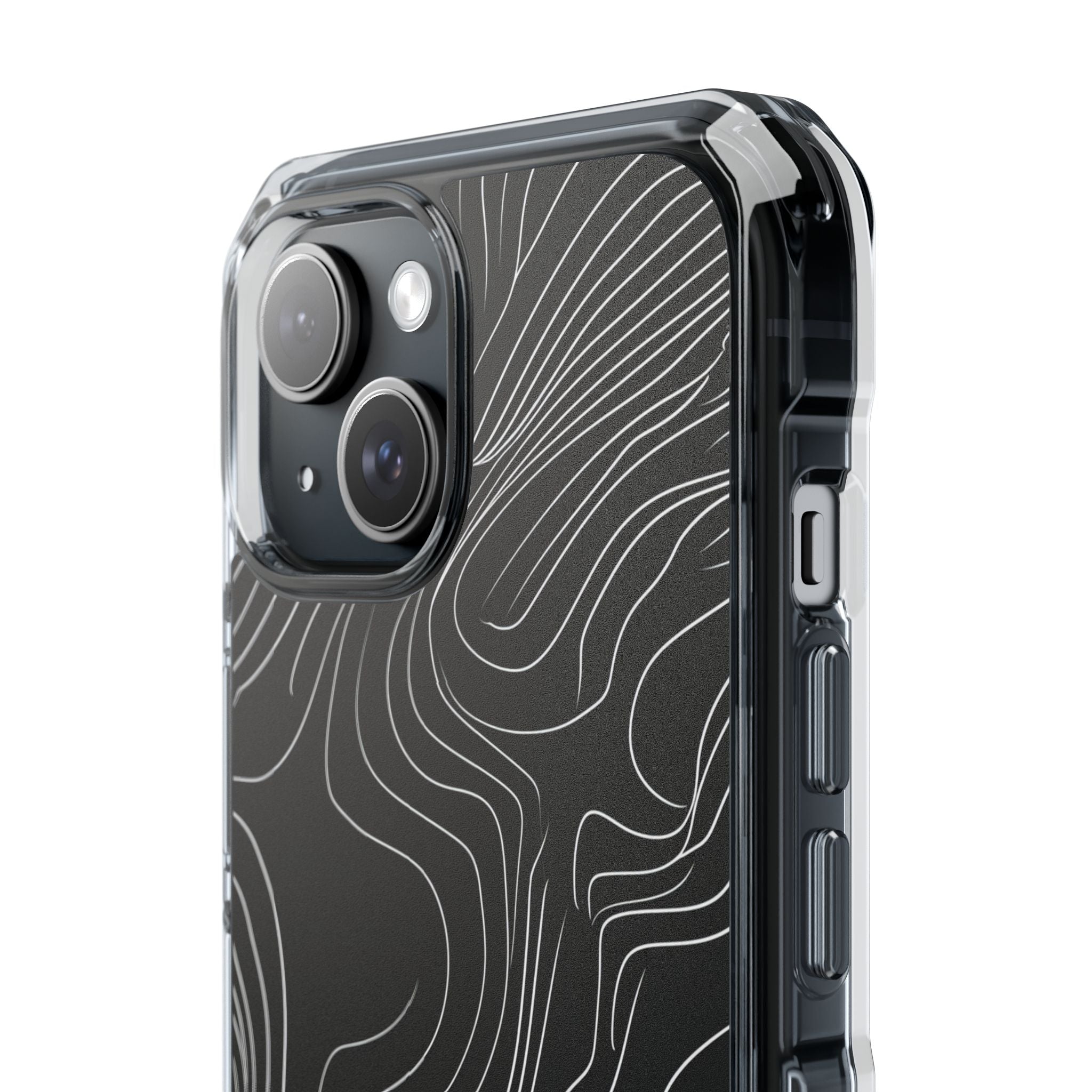 Contour Waveform Flow iPhone 15 - Clear Impact Phone Case