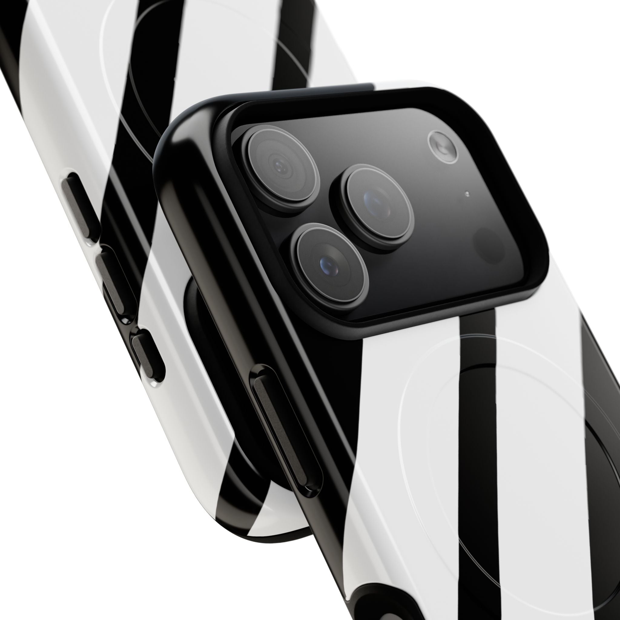 Diagonal Bands Noir iPhone 17 Pro Case - Tough+