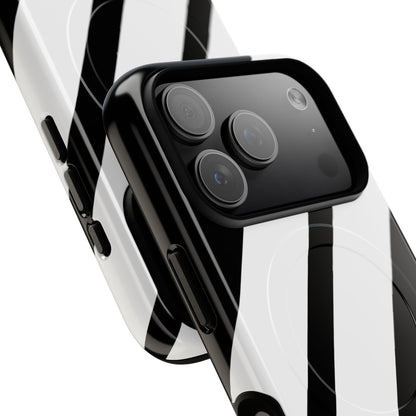 Diagonal Bands Noir iPhone 17 Pro Case - Tough+