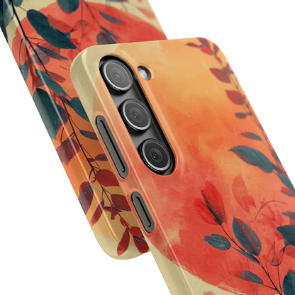 Orange Sun Harmony - Slim Samsung S23 Phone Case