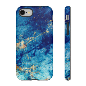 Blue Marble Background - Protective Phone Case