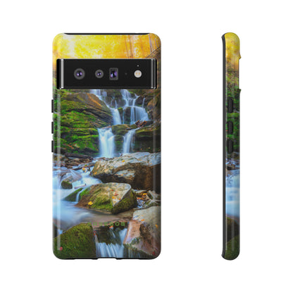 Autumn Mountain Waterfall - Protective Phone Case