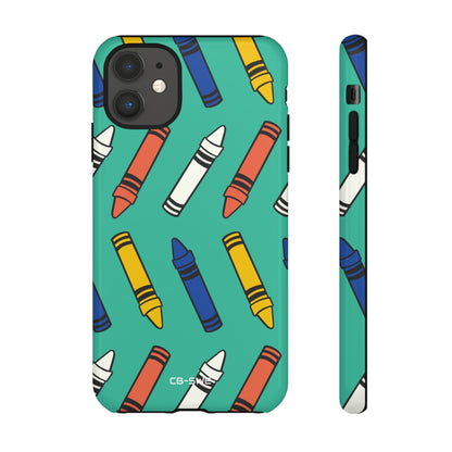 Crayons Dance Playfully - iPhone Case