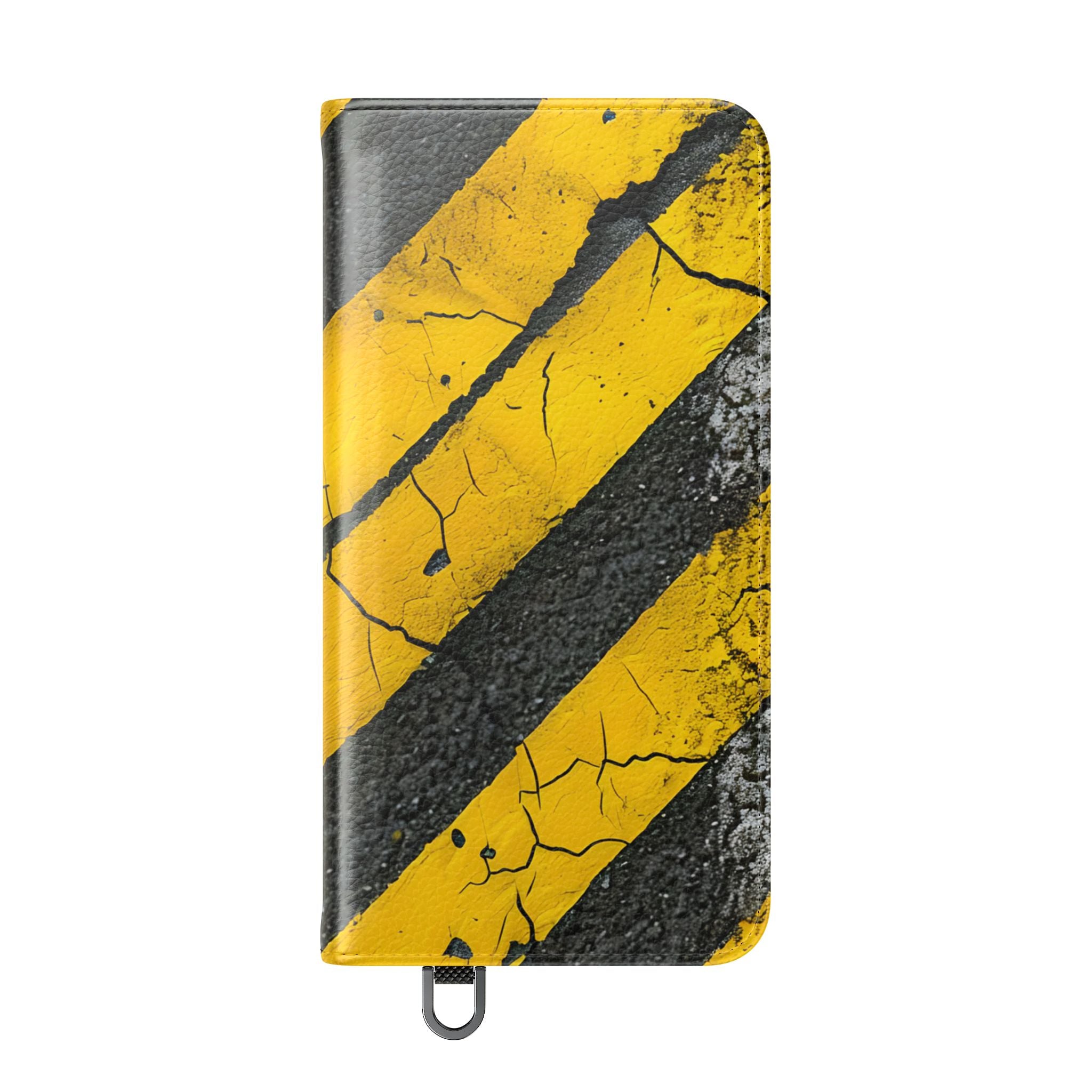 Yellow Stripes Distress - Samsung S25 Case - Wallet