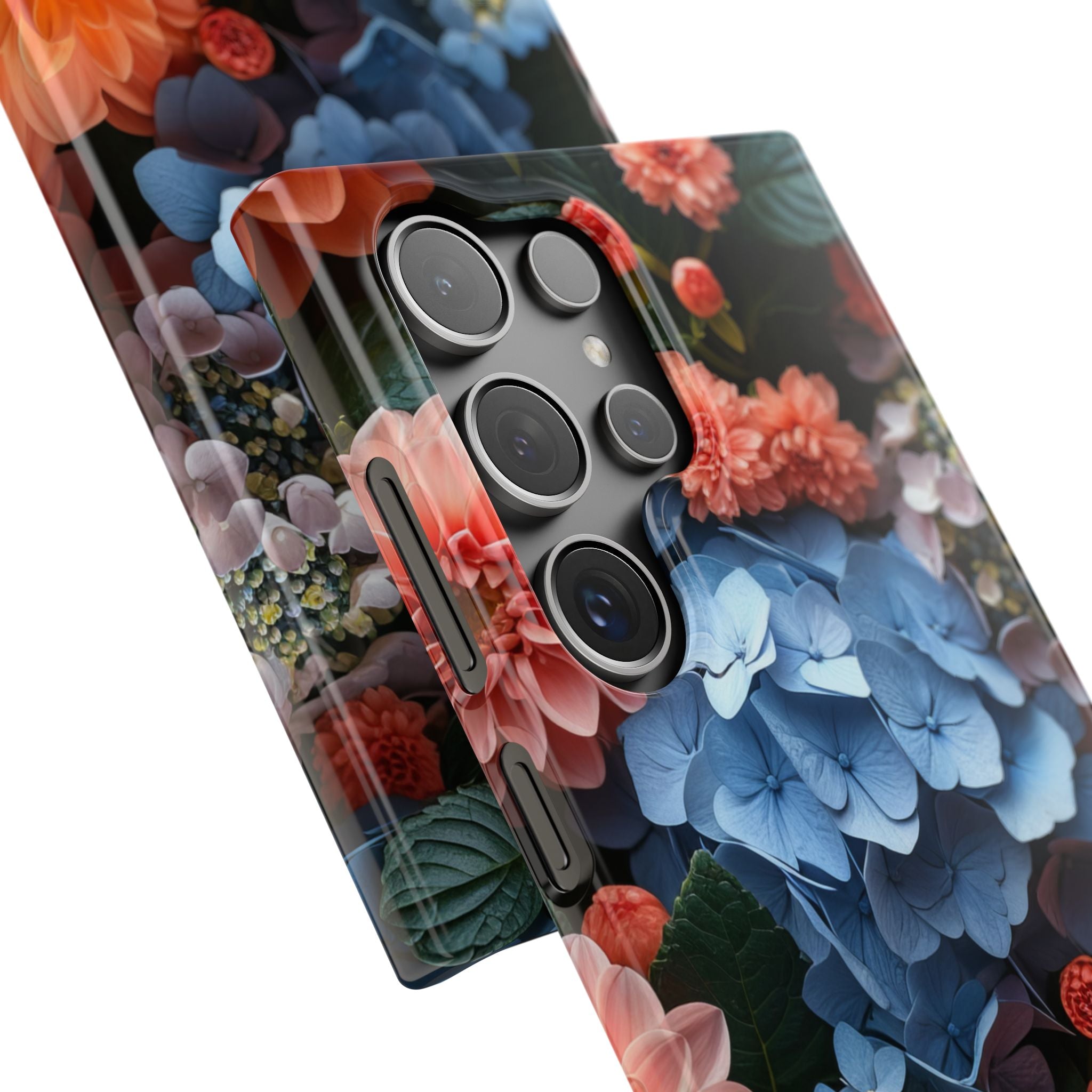 Blue Floral Bliss - Slim Samsung S24 Phone Case