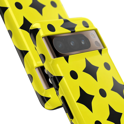 Vibrant Geometric Black Triangle Star Google Pixel 8 - Tough