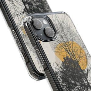 Minimalist Nature Harmony - Phone Case for iPhone (Clear Impact - Magnetic)