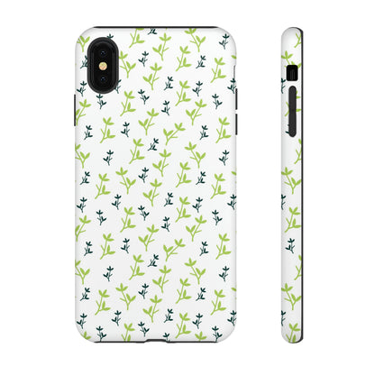 White Flower Pattern - Protective Phone Case