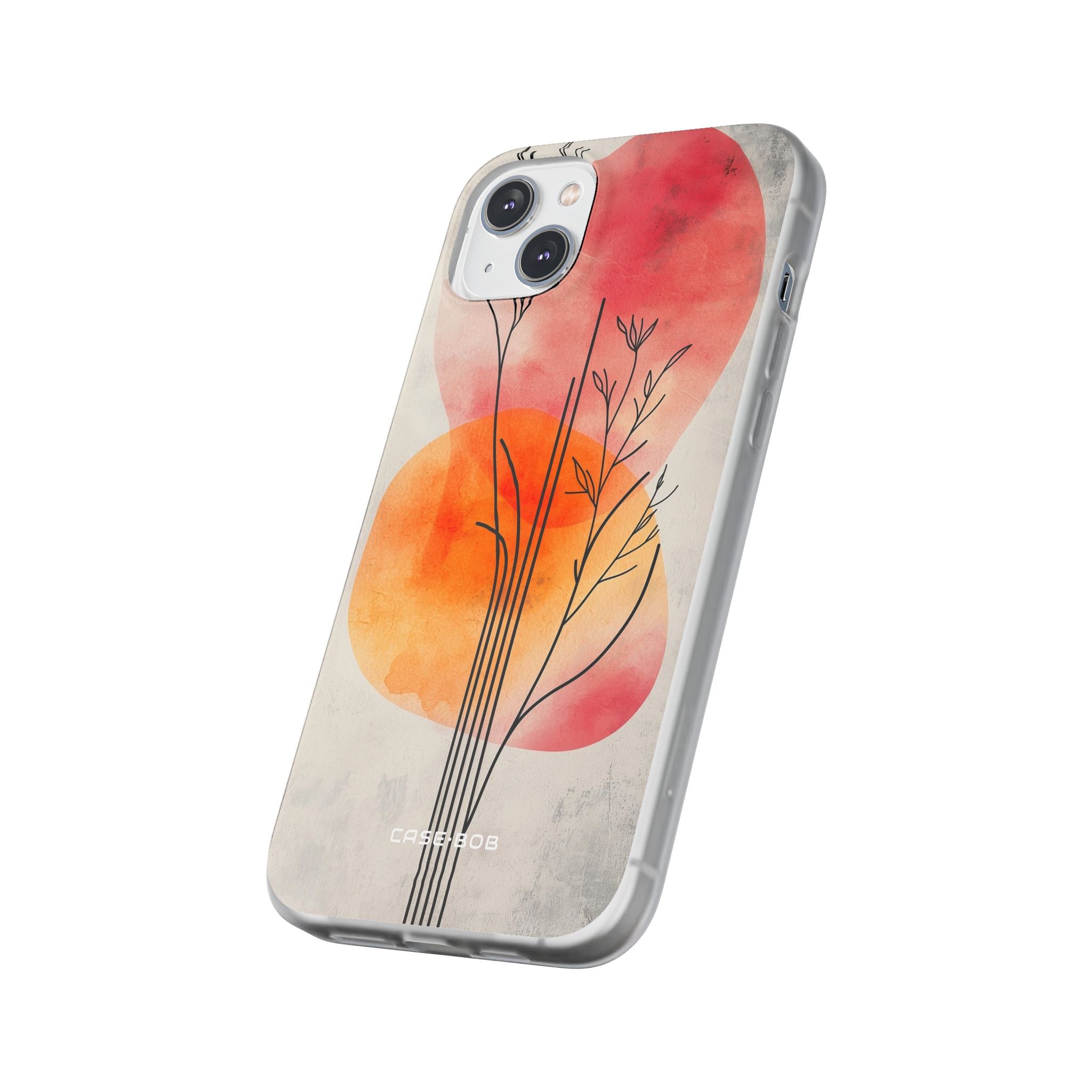 Curved Stem Sunset iPhone 14 Plus Case - Soft