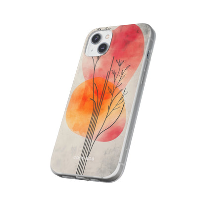 Curved Stem Sunset iPhone 14 Plus Case - Soft