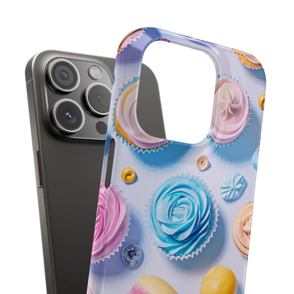 Pastel Whimsy Desserts - Slim iPhone 15 Phone Case