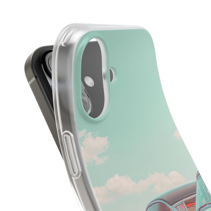 Vintage Turquoise Cars - Flexi iPhone 16 Phone Case