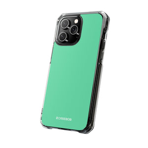 Mittleres Aquamarin | Handyhülle für iPhone (Clear Impact Case – magnetisch)