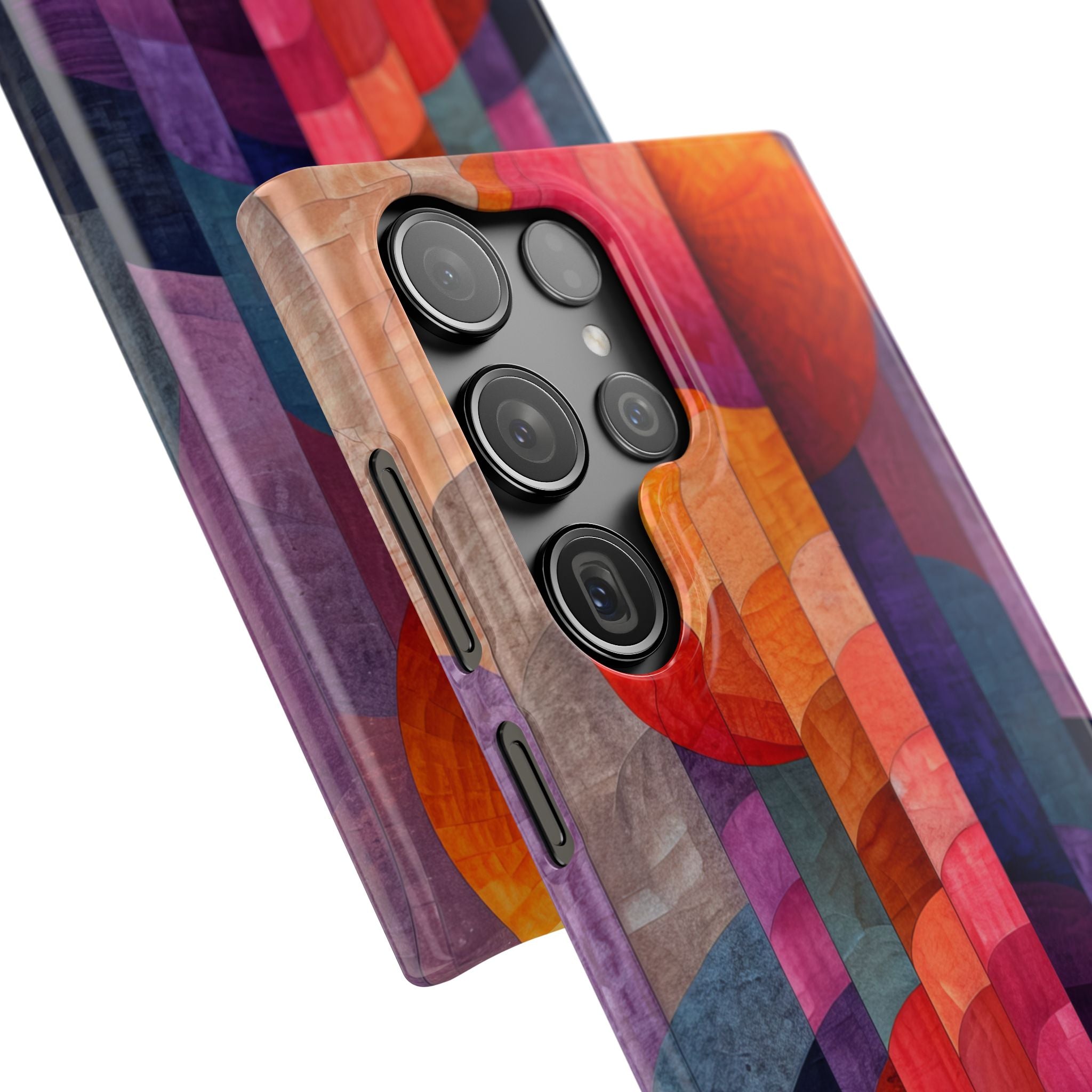 Purple Orange Abstract - Slim Samsung S23 Phone Case