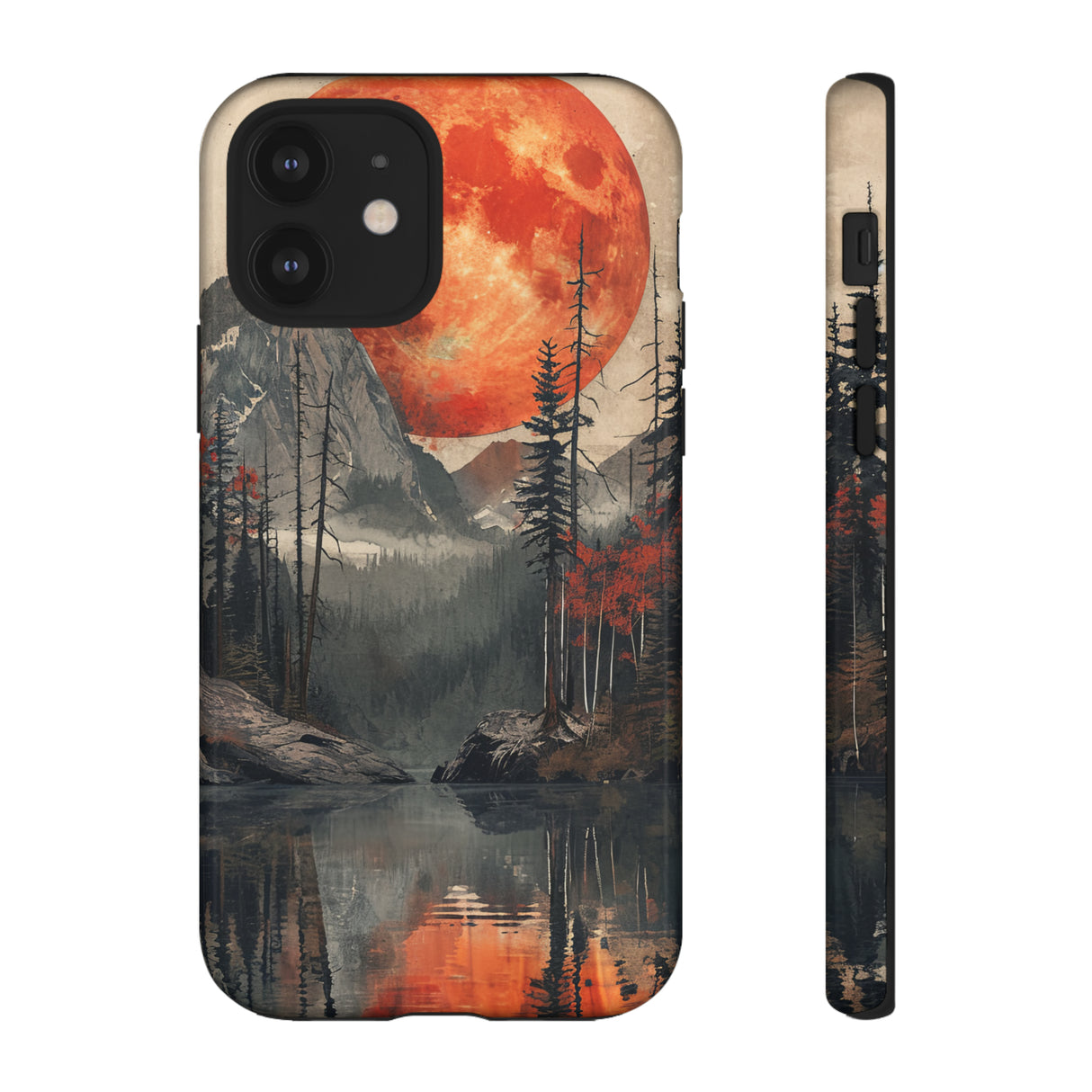 Abstract Wilderness Wonders: A Geometric Journey - Protective Phone Case