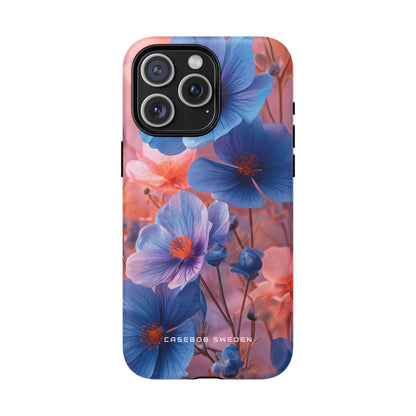 Harmonious Blooming Blues and Pinks iPhone 15 | Tough+ Phone Case