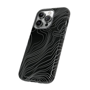 Mancho Grey Lines Abstract Case - Protective Phone Case