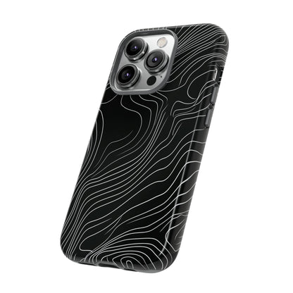 Mancho Grey Lines Abstract Case - Protective Phone Case