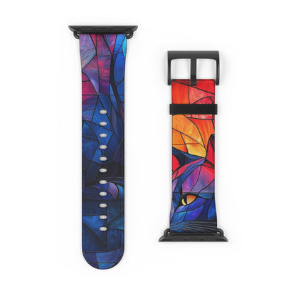 Stained Glass Cat - Watch Band