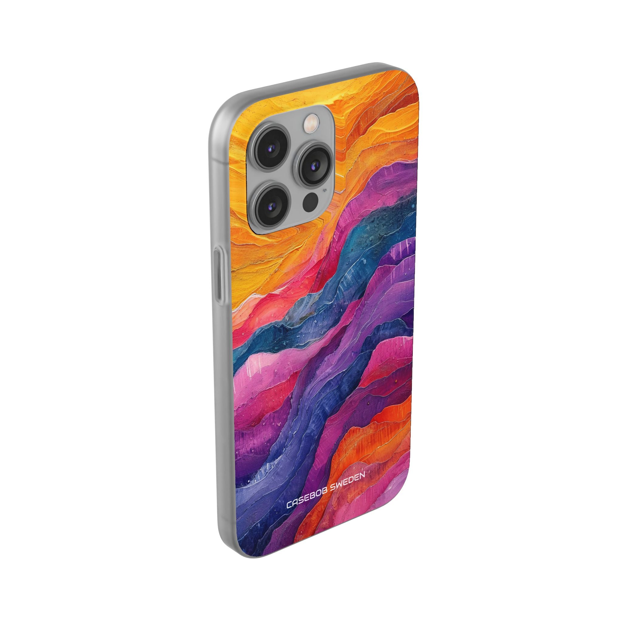 Vibrant Abstract Waves - Flexi iPhone 14 Phone Case