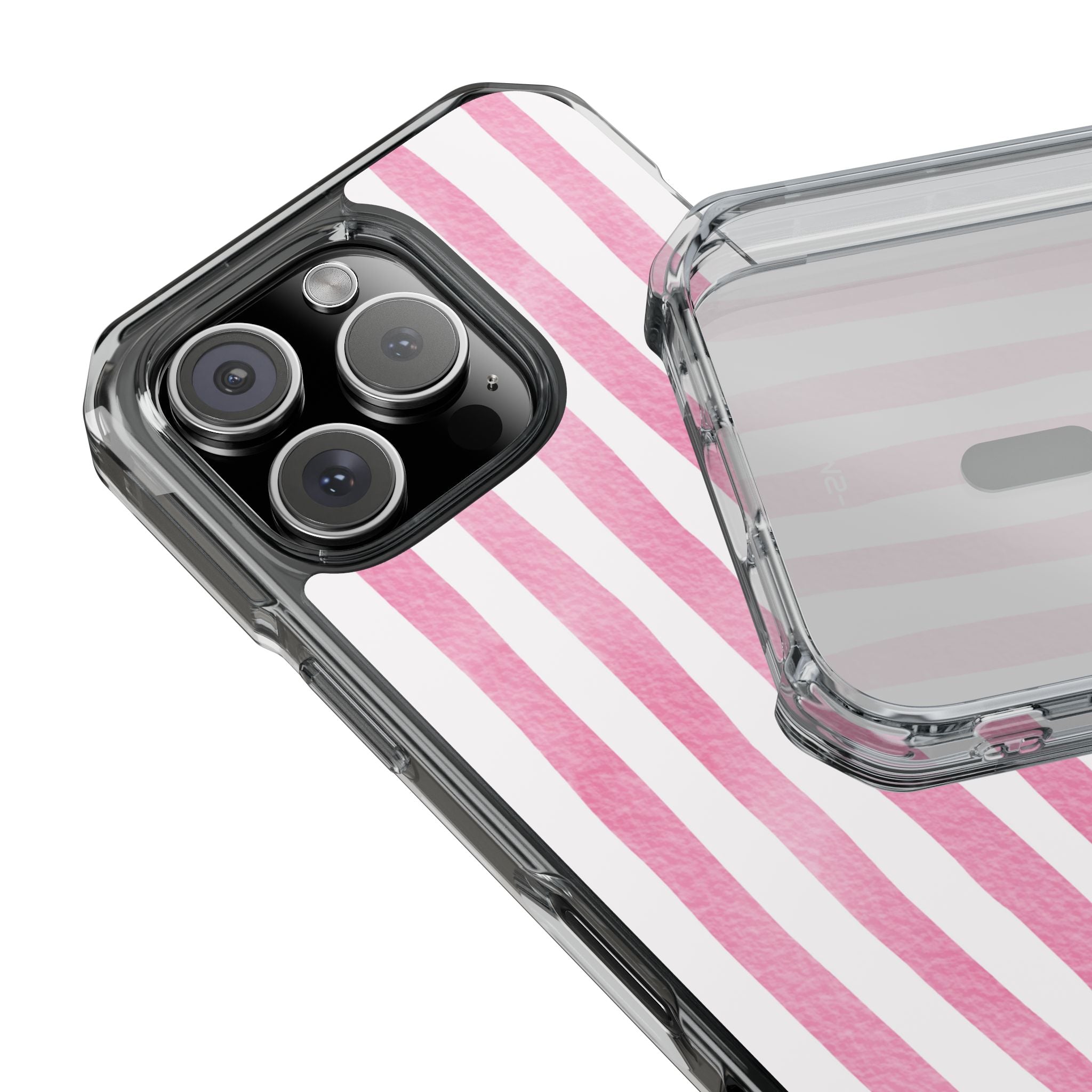 Pink Watercolor Stripes iPhone Case - Impact