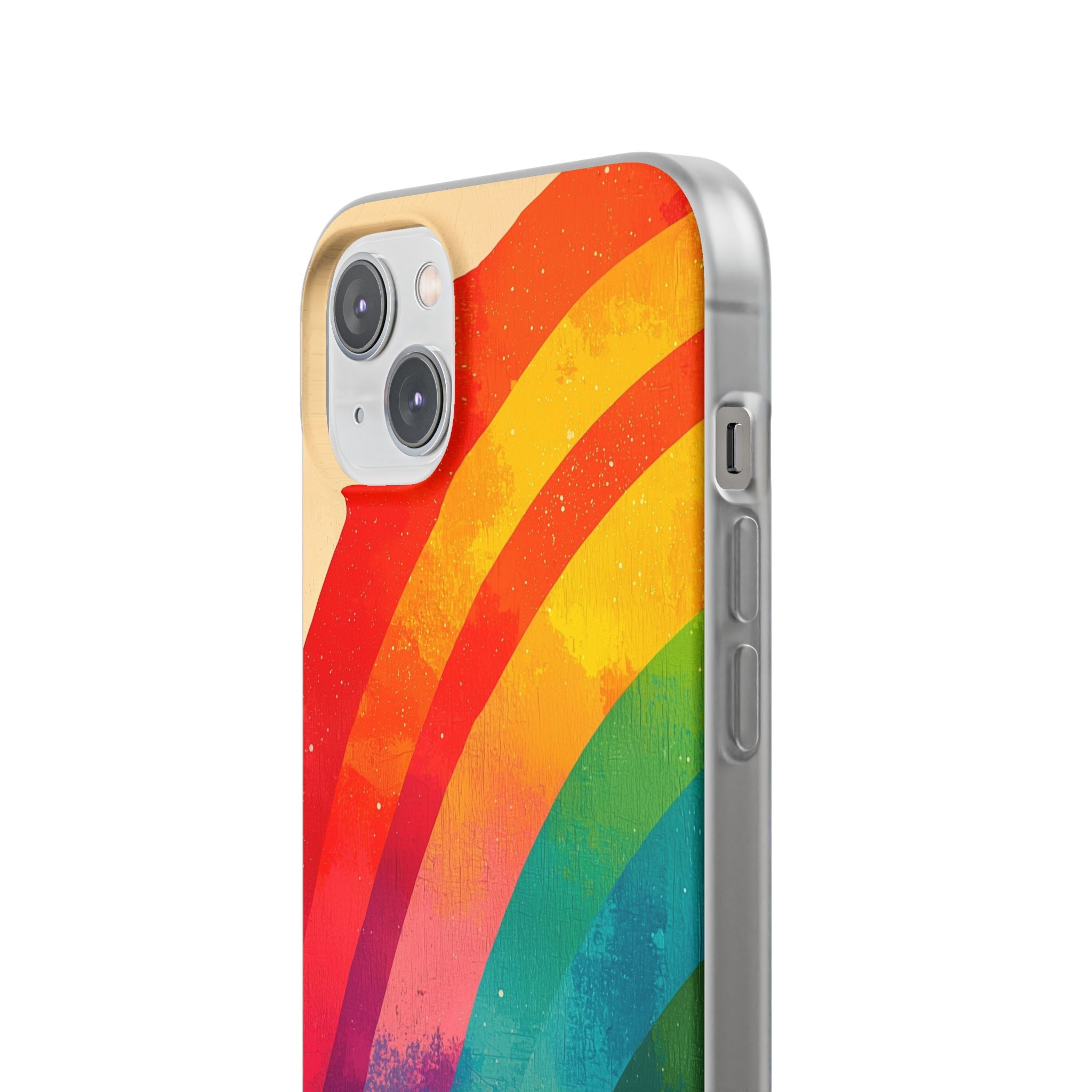 Textured Rainbow Arc iPhone 14 Plus Case - Soft