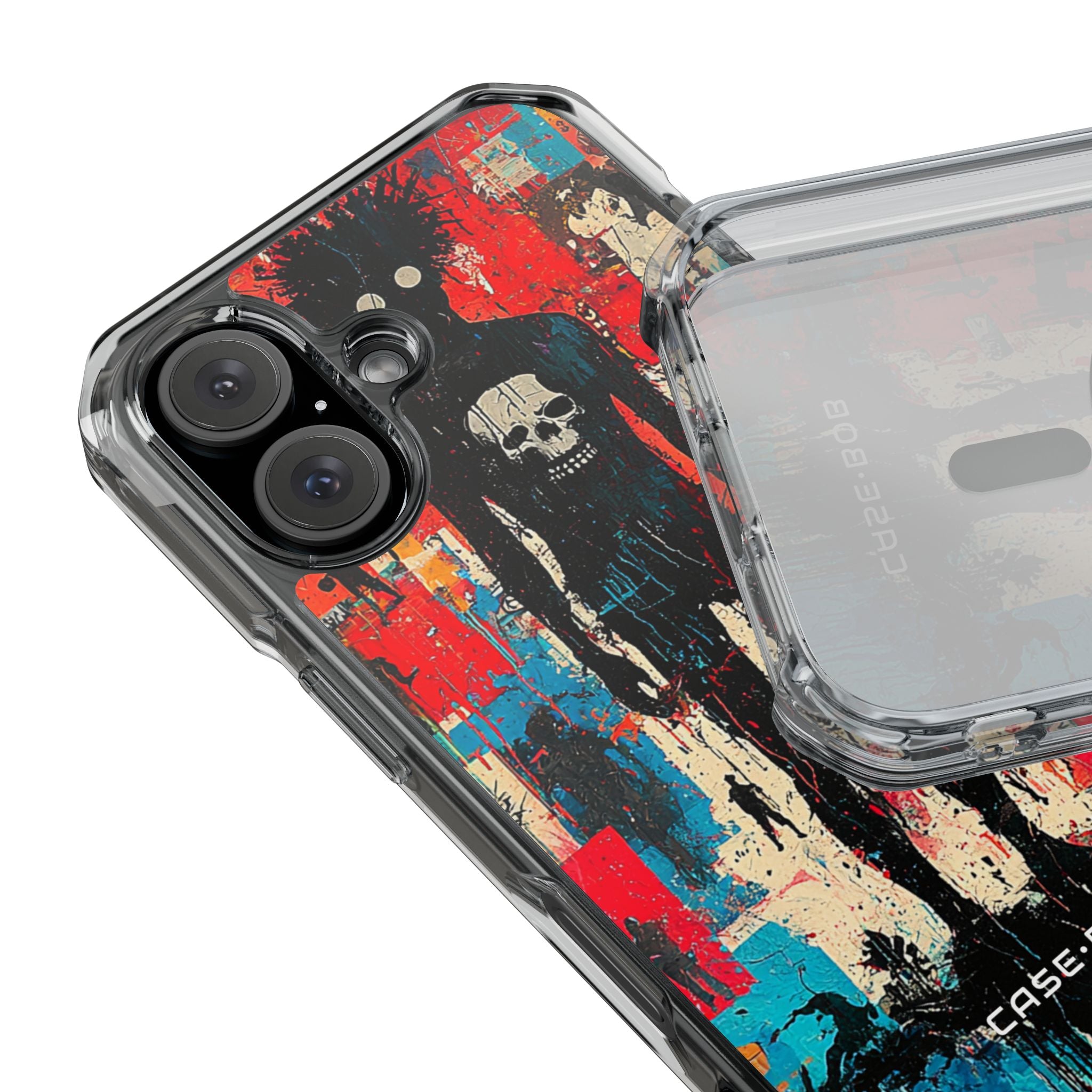 Spiky Skull Silhouette iPhone 16 Case - Impact