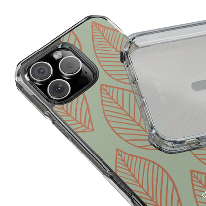 Mint and Orange Leaves iPhone Case - Impact